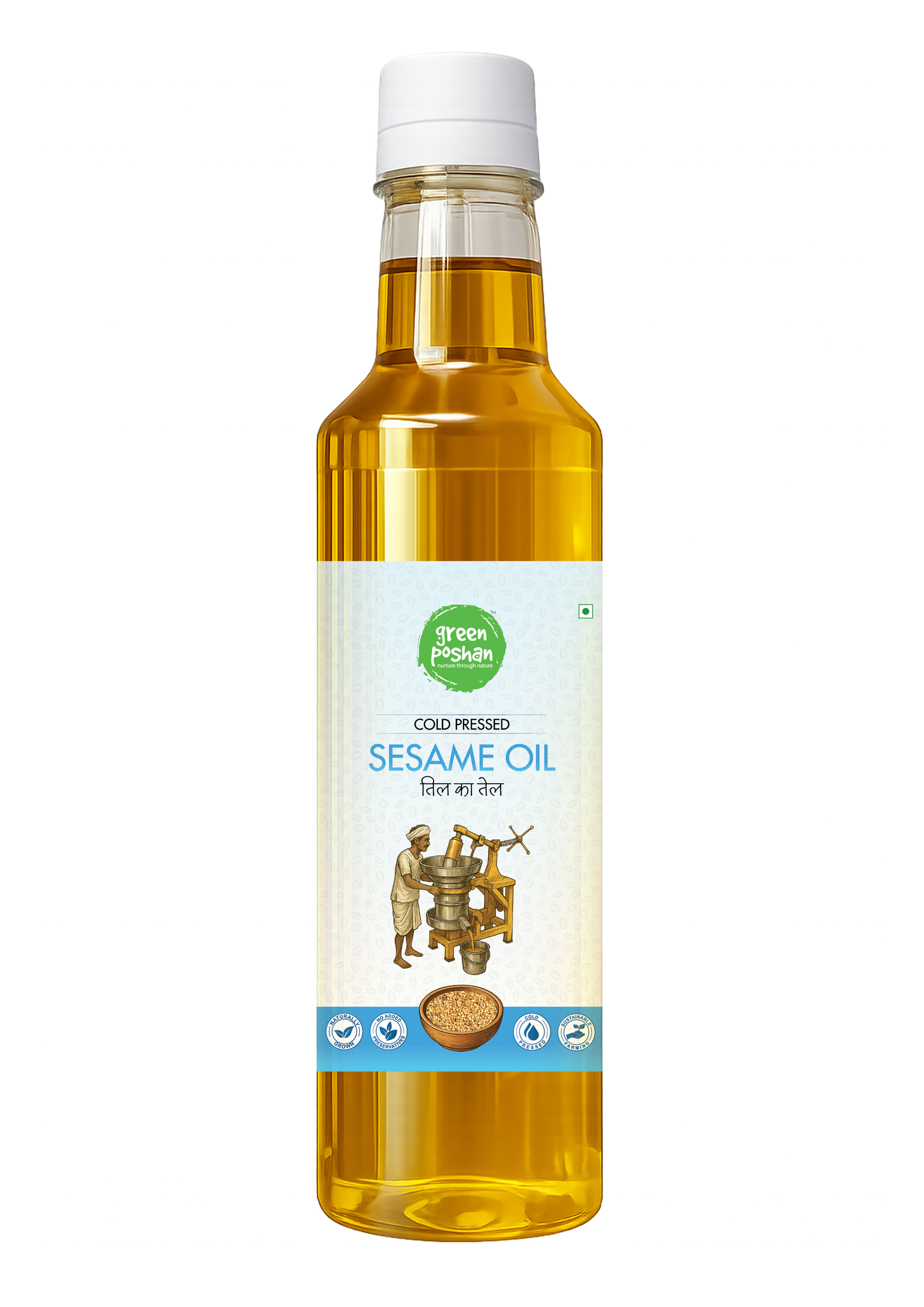 Cold-Pressed Sesame Oil 250ml – front
