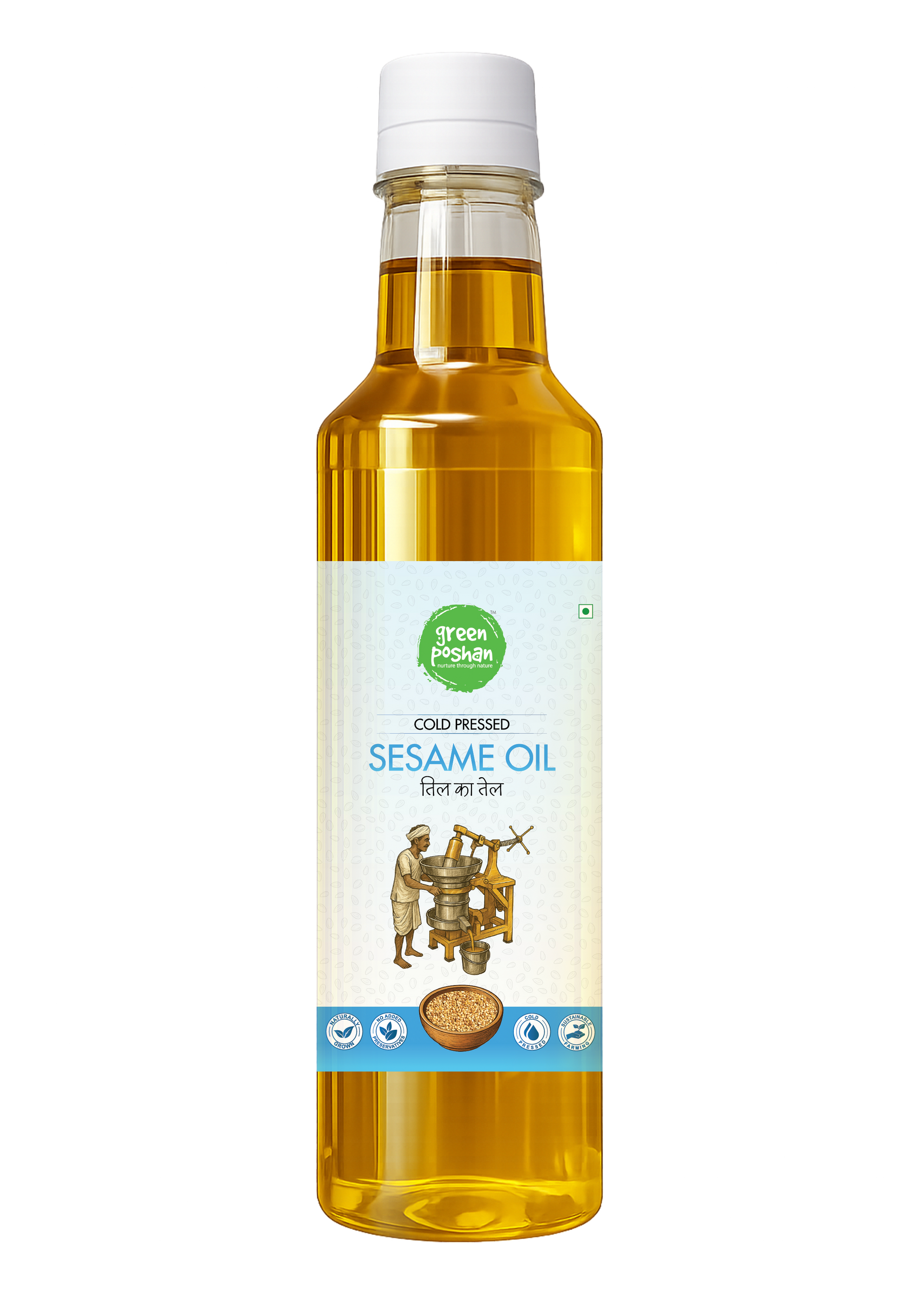 Cold-Pressed Sesame Oil 250ml – front