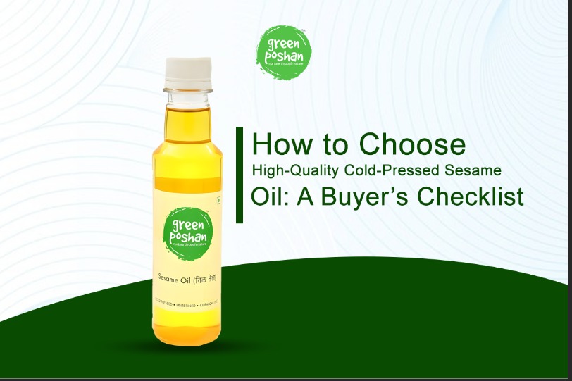 Checklist for cold pressed sesame oil